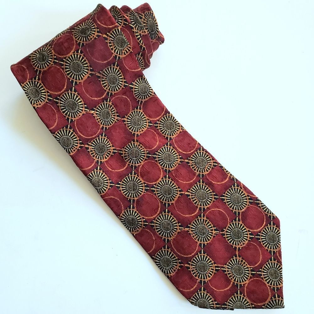 Ermenegildo Zegna Red Power Tie Mens Silk Neck Tie